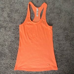Under Armour neon orange racer back tank
